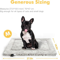 HKM-1135421 Light Gray Double-Sided Pet Sleeping Mat Blanket for Cats - 50x60cm & 60x80cm Options