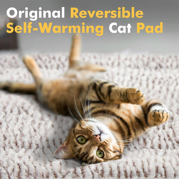 HKM-1135421 Light Gray Double-Sided Pet Sleeping Mat Blanket for Cats - 50x60cm & 60x80cm Options