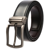 HKM-113619 Genuine Cow Leather Classic Pin Buckle Belt - Model LY35-3870-1