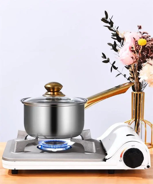 HKM-113619 Stainless Steel Nonstick Cookware Set with Casseroles - 12-Piece Kitchen Pot and Pan Set