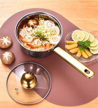 HKM-113619 Stainless Steel Nonstick Cookware Set with Casseroles - 12-Piece Kitchen Pot and Pan Set