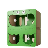 HKM-1136445 Double Layer Cat Scratching Board with Owl and Cat Head Design