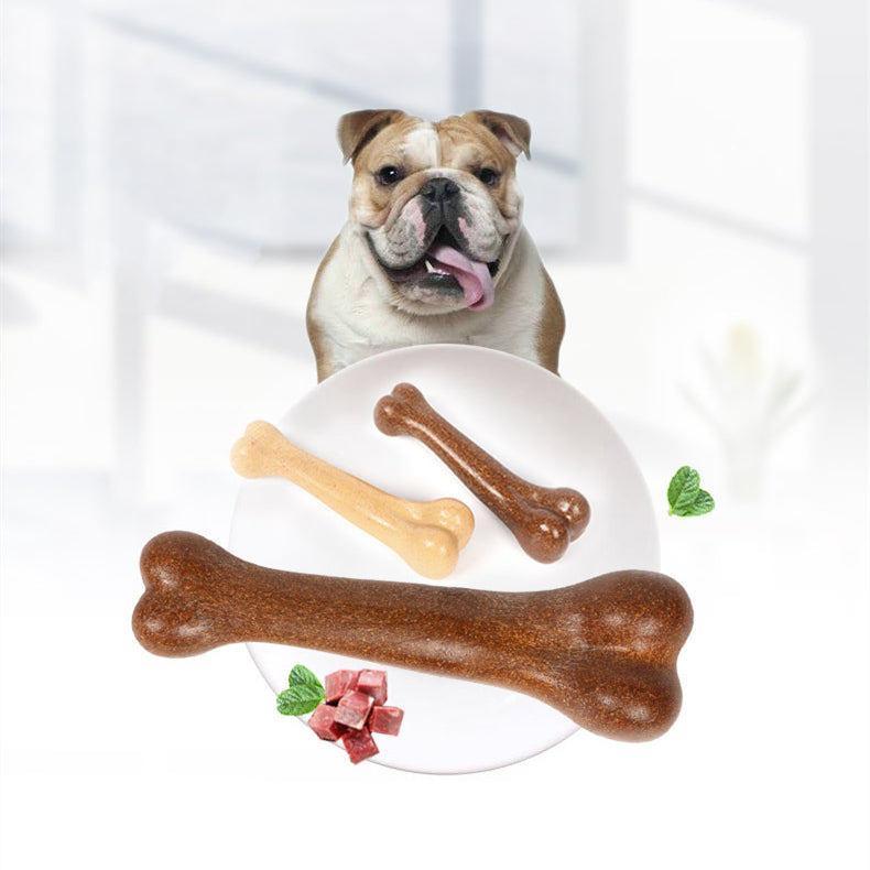 HKM-1137213 Bite-Resistant Molar Toy for Pets - Beef Flavor Simulation, Interactive Reward, Available in 12cm, 15cm, 18.5cm, Yellow and Brown