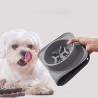 HKM-1137853 Foldable Silicone Pet Bowl - Double Feeding and Drinking Bowl with Non-Slip Design