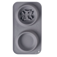 HKM-1137853 Foldable Silicone Pet Bowl - Double Feeding and Drinking Bowl with Non-Slip Design