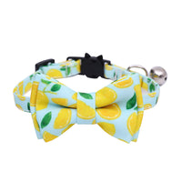 HKM-1138365 Fashionable Triangular Cat and Dog Collar with Fruit Patterns - Available in Small and Medium Sizes