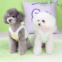 HKM-1138749 Light Luxury Puppy Pompous Skirt in Blue, Green, Yellow, Pink - Double-Sided Velvet, Casual Style, Sizes XS-XL