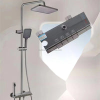 HKM-113939 Waterfall Shower Panel with Body Massage Jets and Hand Spray