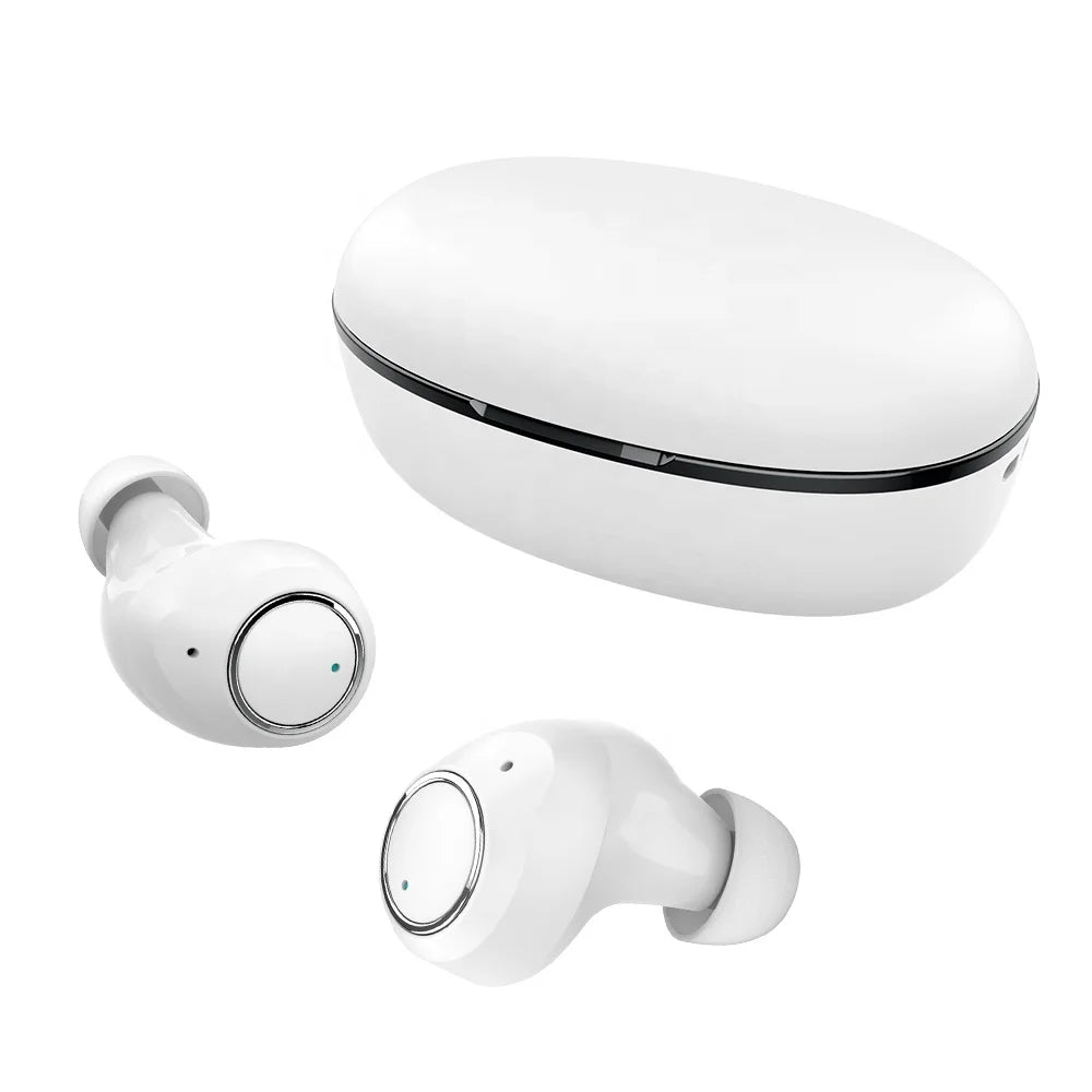 HKM-114067 Compact Invisible In-Ear Earbuds with LED Charging Case - Trulyway M2 TWS