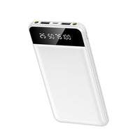 HKM-114131 10000mAh Portable Power Bank Ultra Slim External Battery Pack with Dual USB Outputs and LED Flashlight