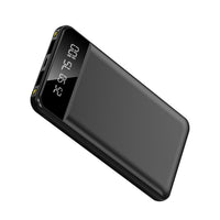 HKM-114131 10000mAh Portable Power Bank Ultra Slim External Battery Pack with Dual USB Outputs and LED Flashlight