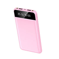 HKM-114131 10000mAh Portable Power Bank Ultra Slim External Battery Pack with Dual USB Outputs and LED Flashlight
