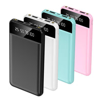 HKM-114131 10000mAh Portable Power Bank Ultra Slim External Battery Pack with Dual USB Outputs and LED Flashlight