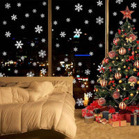 HKM-114195 135 Pcs Christmas Snowflakes Window Clings - Static Decals for Holiday Decorations and Party Supplies