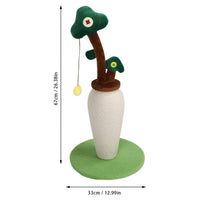 HKM-1142333 Durable Sisal Cat Scratching Pole with Interactive Ball Track and Vertical Design