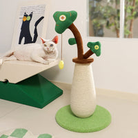 HKM-1142333 Durable Sisal Cat Scratching Pole with Interactive Ball Track and Vertical Design
