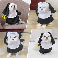 HKM-1142717 Black Nun Dress Pet Costume for Cats and Dogs - Casual Holiday Apparel