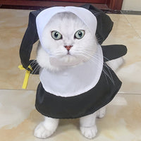 HKM-1142717 Black Nun Dress Pet Costume for Cats and Dogs - Casual Holiday Apparel