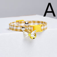 HKM-1144125 Cute Checkered Cat Collar with Bell ¨C Various Colors and Patterns Available