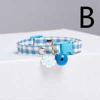 HKM-1144125 Cute Checkered Cat Collar with Bell ¨C Various Colors and Patterns Available