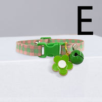 HKM-1144125 Cute Checkered Cat Collar with Bell ¨C Various Colors and Patterns Available