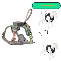 HKM-1145917 Automatic Retractable Lanyard Chest Harness Set for Pets - Multiple Color Options Available