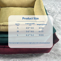 HKM-1146173 Solid Color Casual Non-Slip Dog Mat for All Seasons in Turmeric, Dark Green, and Wine Red