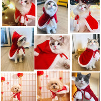 HKM-1146301 Pet Christmas Coat for Cats and Dogs - Festive Cloak Design