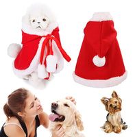 HKM-1146301 Pet Christmas Coat for Cats and Dogs - Festive Cloak Design