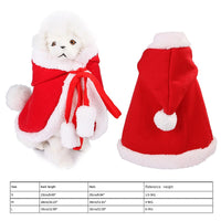 HKM-1146301 Pet Christmas Coat for Cats and Dogs - Festive Cloak Design