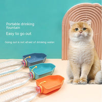 HKM-1147965 Portable Pet Outdoor Water Dispenser with Accompanying Cup - Available in Green, Orange, and Blue