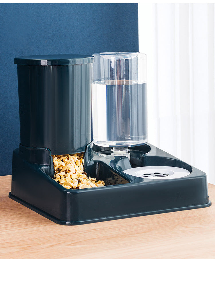 HKM-1148093 Automatic Pet Feeder with Integrated Cat and Dog Bowl for Convenient Feeding
