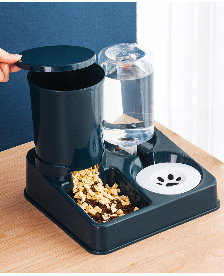 HKM-1148093 Automatic Pet Feeder with Integrated Cat and Dog Bowl for Convenient Feeding