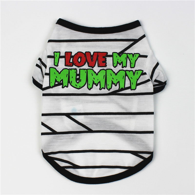 HKM-1148477 Casual Cotton Cartoon Print T-Shirt for Pets in Spring and Summer