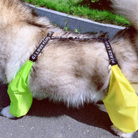 HKM-1149501 Adjustable Cotton Raincoat for Dogs - Four-Legged Waterproof Design in Yellow Green, Sizes S to XL