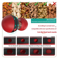 HKM-1150525 Rotating Cat Sound Food Dropping Ball Toy - Interactive Plastic Plaything for Pets