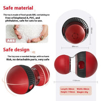 HKM-1150525 Rotating Cat Sound Food Dropping Ball Toy - Interactive Plastic Plaything for Pets