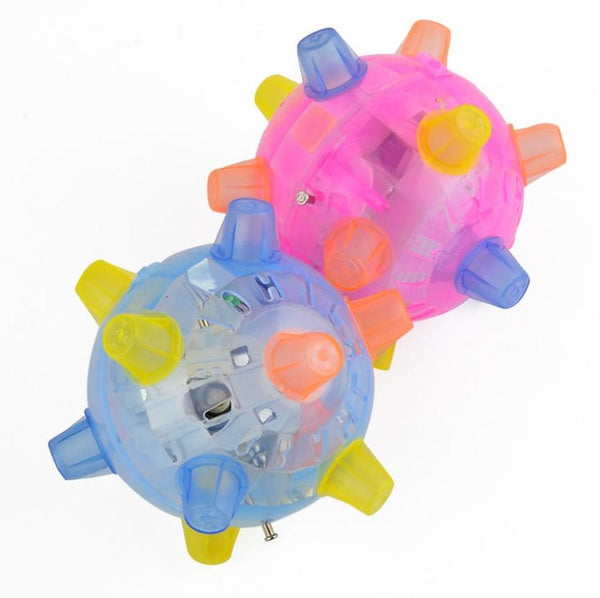 HKM-115091 Dancing Ball Glowing Toy for Dogs - Jumping Light-Up Toy for Interactive Play and Mental Stimulation