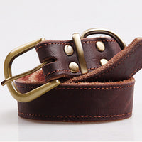 HKM-1152701 Cowhide Leather Pet Collar for Small and Medium Dogs - Monochrome Design, Adjustable Sizes 24CM to 65CM