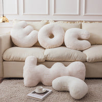 HKM-115347 Nordic Style 3D Sculpture Pillow - Plush Cushion with Fiber Filling, Various Shapes and Sizes Available