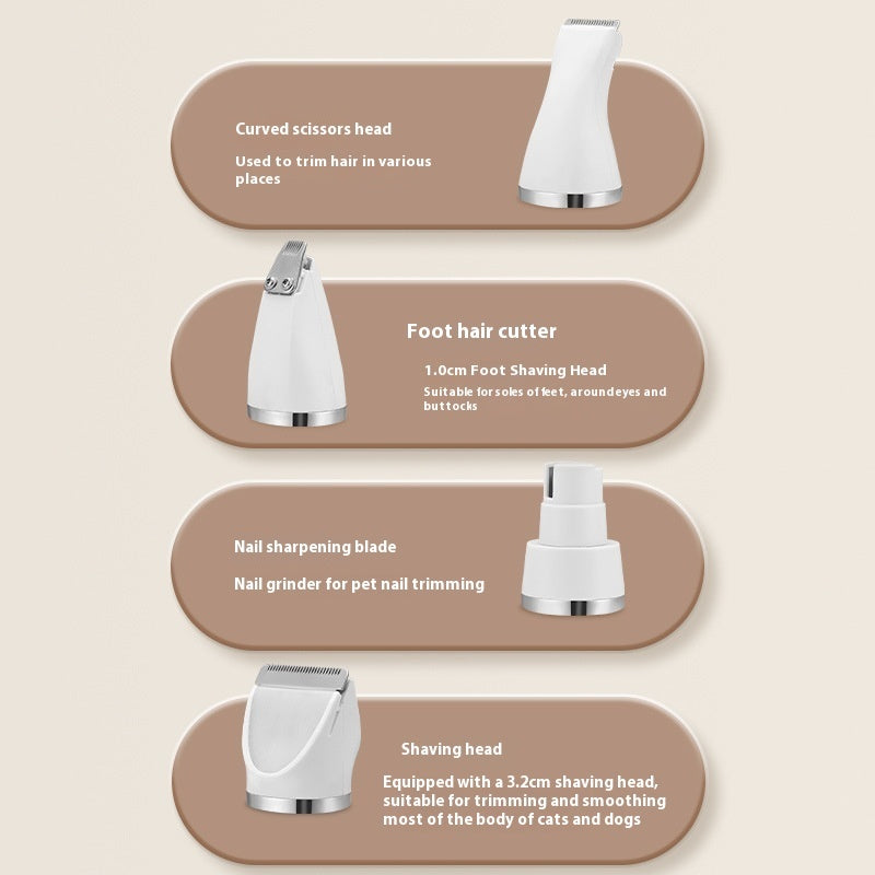 HKM-1153725 Electric Pet Shaver Clip for Body and Paw Grooming - Waterproof, Long Battery Life, Multi-Functionality
