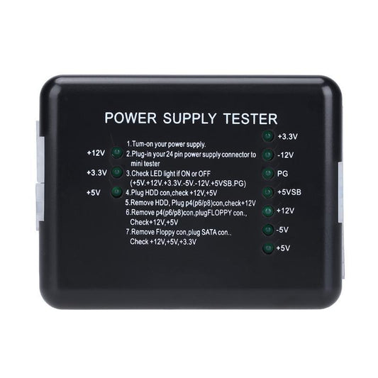 HKM-115411 ATX SATA HDD Power Supply Tester with LED Voltage and PG Display for Accurate Diagnostics