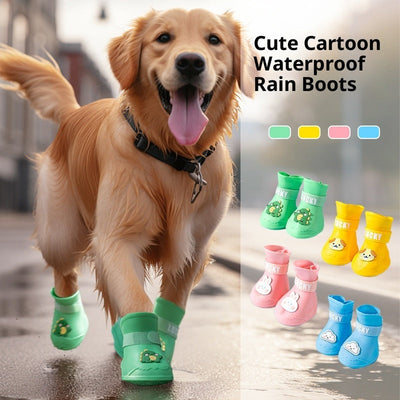 HKM-1154493 Waterproof Anti-Slip Dog Shoes for Medium and Large Breeds, Multiple Sizes Available