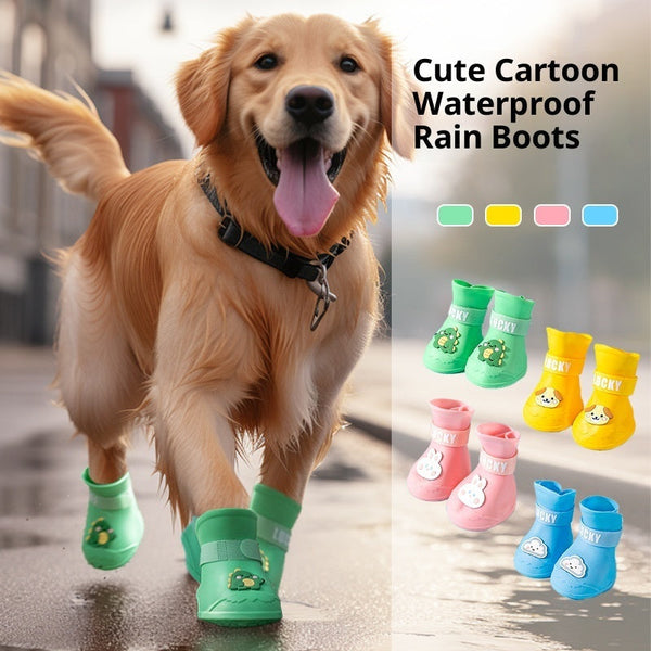 HKM-1154493 Waterproof Anti-Slip Dog Shoes for Medium and Large Breeds, Multiple Sizes Available