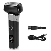 HKM-115475 5-Blade Electric Foil Face Shaver with Precision Trimmer, Wet & Dry Use, IPX6 Waterproof, LED Display, Rechargeable Battery