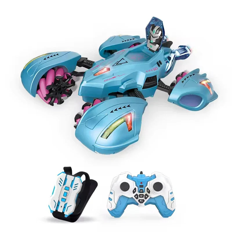 HKM-115475 Transforming RC Car with 360° Rotation, Lights & Music, All-Directional Drive, Ages 5 and Up