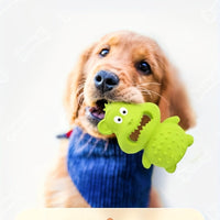 HKM-1155133 Durable Rubber Monkey Chew Toy for Medium and Large Dogs - Interactive Squeaky Toy for Teeth Cleaning
