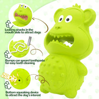 HKM-1155133 Durable Rubber Monkey Chew Toy for Medium and Large Dogs - Interactive Squeaky Toy for Teeth Cleaning