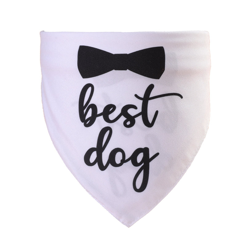 HKM-1155261 Double-Layer Polyester Pet Saliva Towel for Wedding Season - Size 48x48x70cm, Fits Neck Circumference 25-48CM