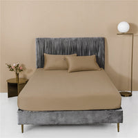 HKM-115539 Luxury White Pure Cotton Single Bed Sheet - 200cm x 230cm, Solid Color Design